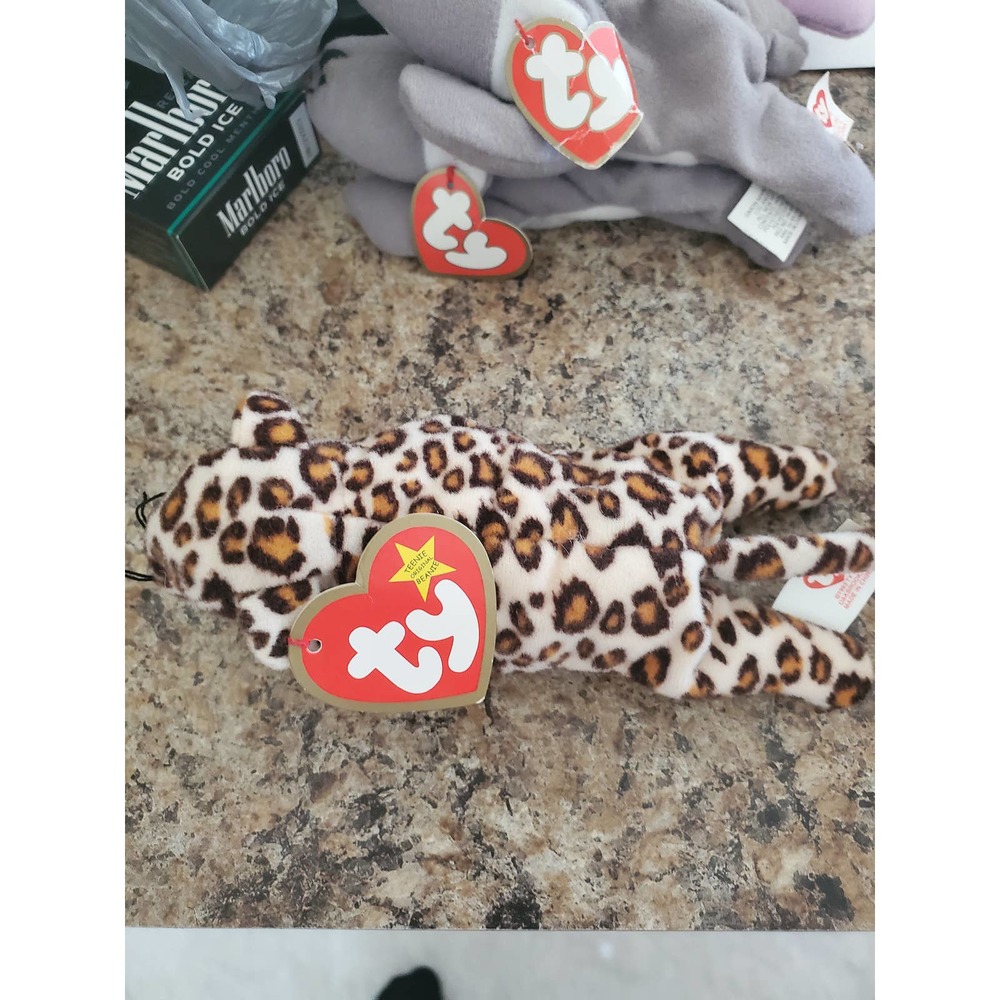 Ty Freckles Spotted Leopard 4066 RARE crooked nose